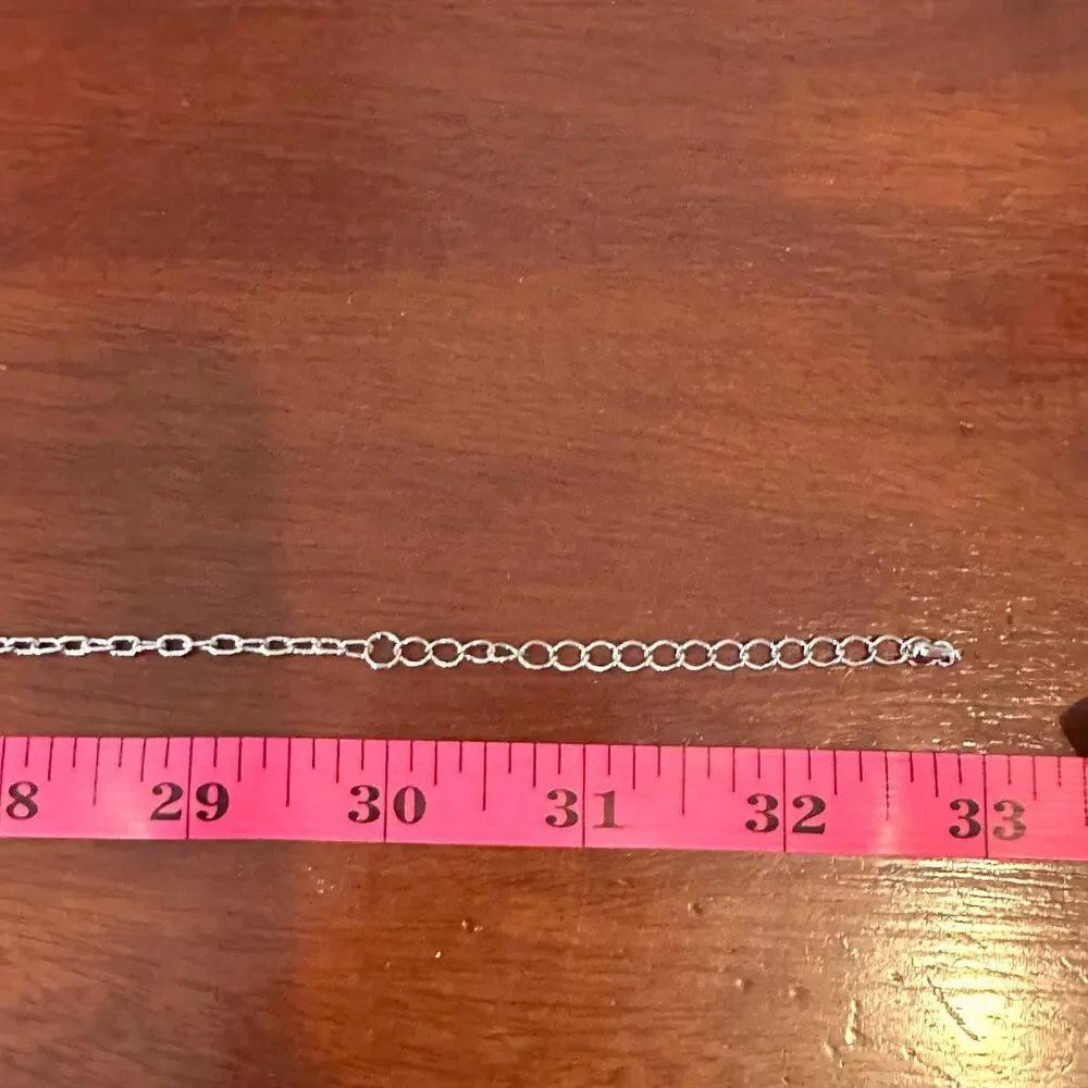 Lia Sophia Necklace NWT Silver tone Chain Link Minimalist 30
